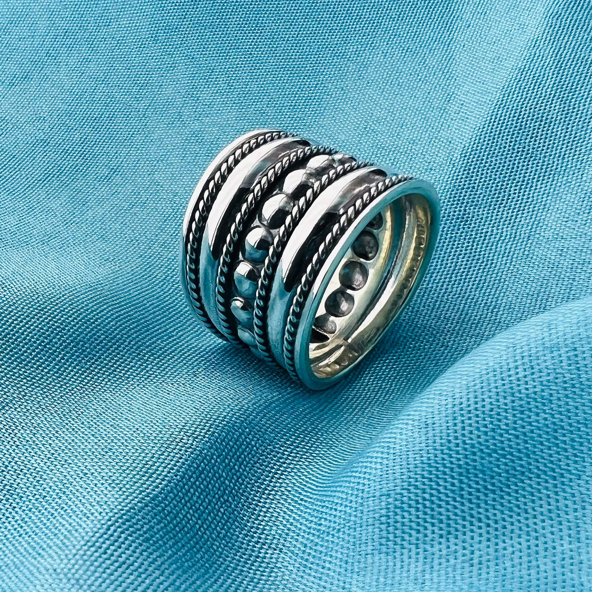 Chunky Bali Style Boho 925 Sterling Silver Ring - Gem Avenue