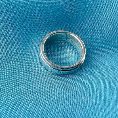 925 Sterling Silver Spinner Polished Band Fidget Ring