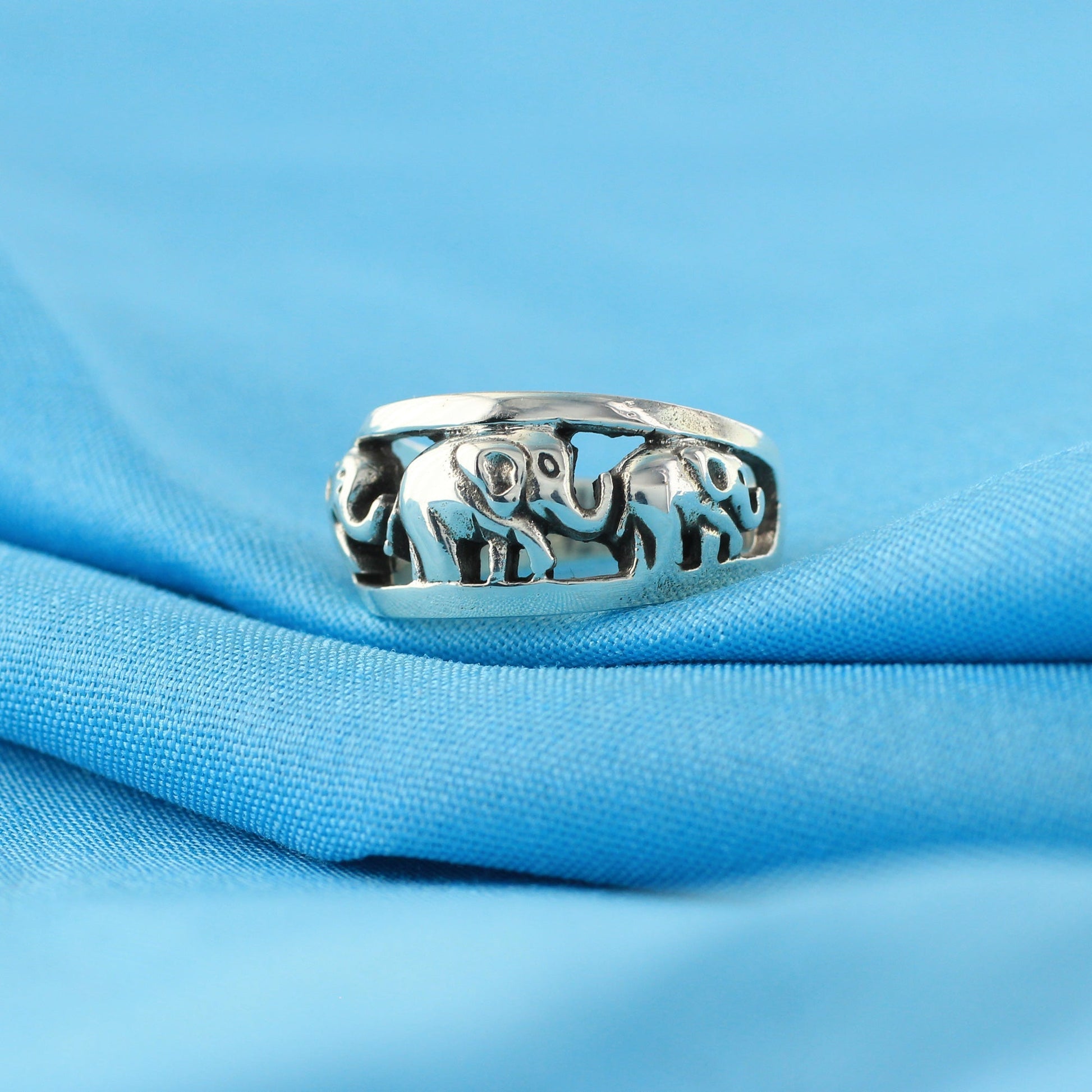 Tribal Elephant 925 Sterling Silver Ring - Gem Avenue