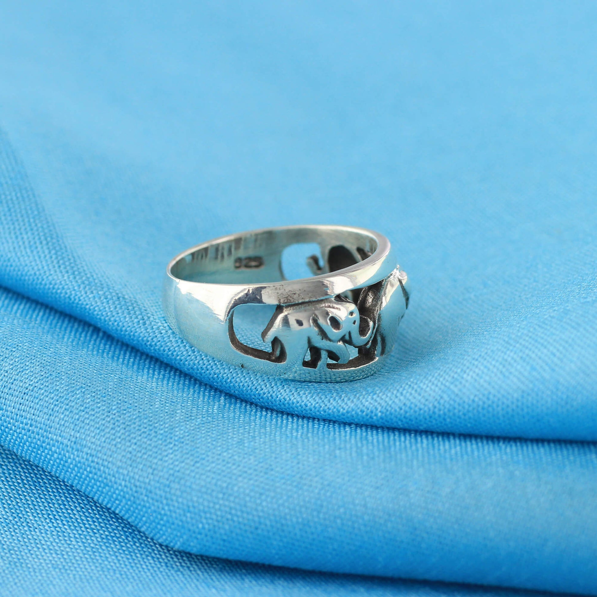 Tribal Elephant 925 Sterling Silver Ring - Gem Avenue