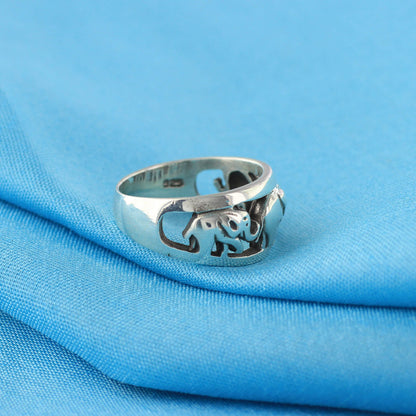 Tribal Elephant 925 Sterling Silver Ring - Gem Avenue
