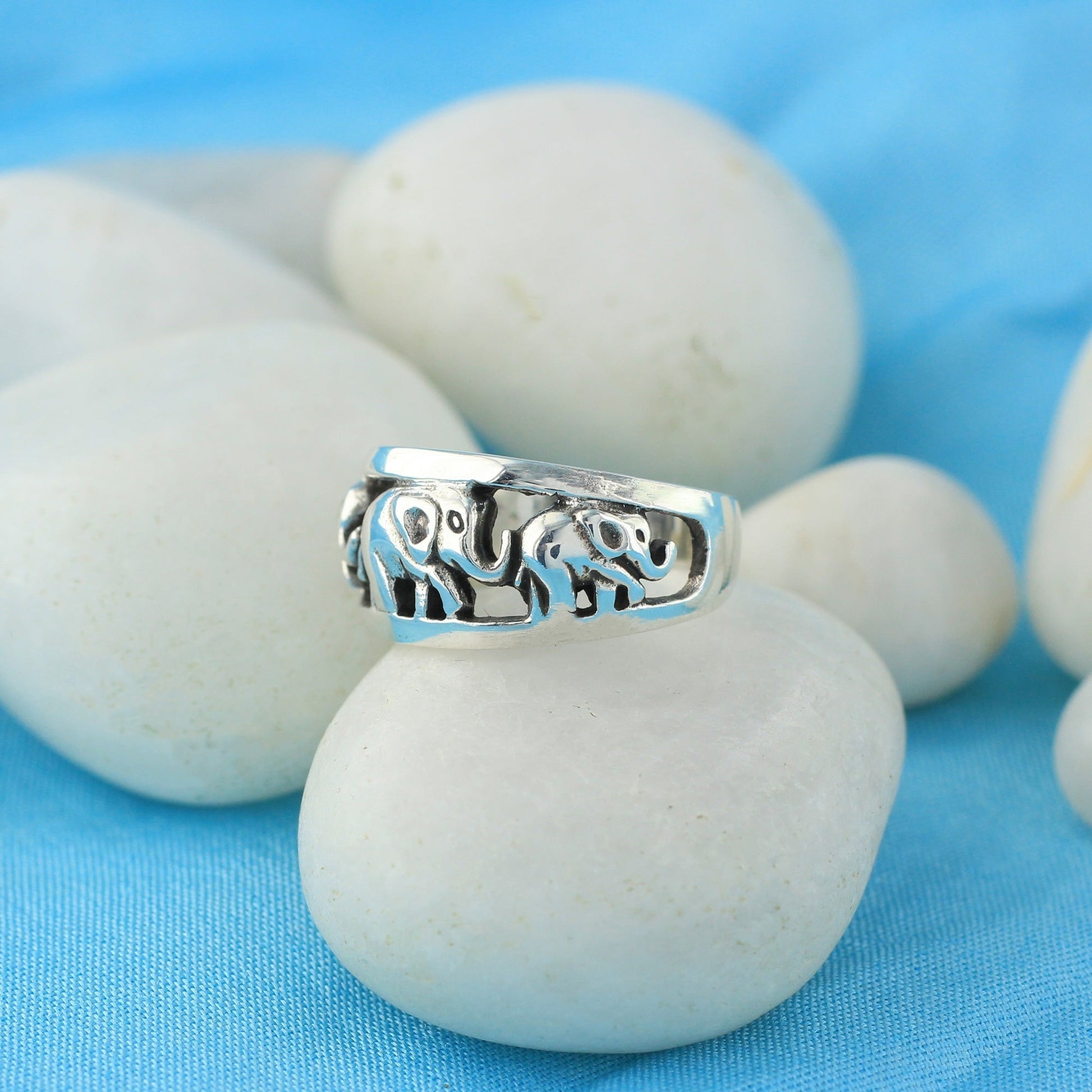 Tribal Elephant 925 Sterling Silver Ring - Gem Avenue