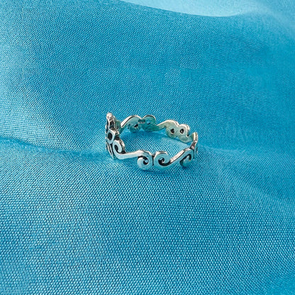 Butterfly Swirl Design 925 Sterling Silver Ring - Gem Avenue
