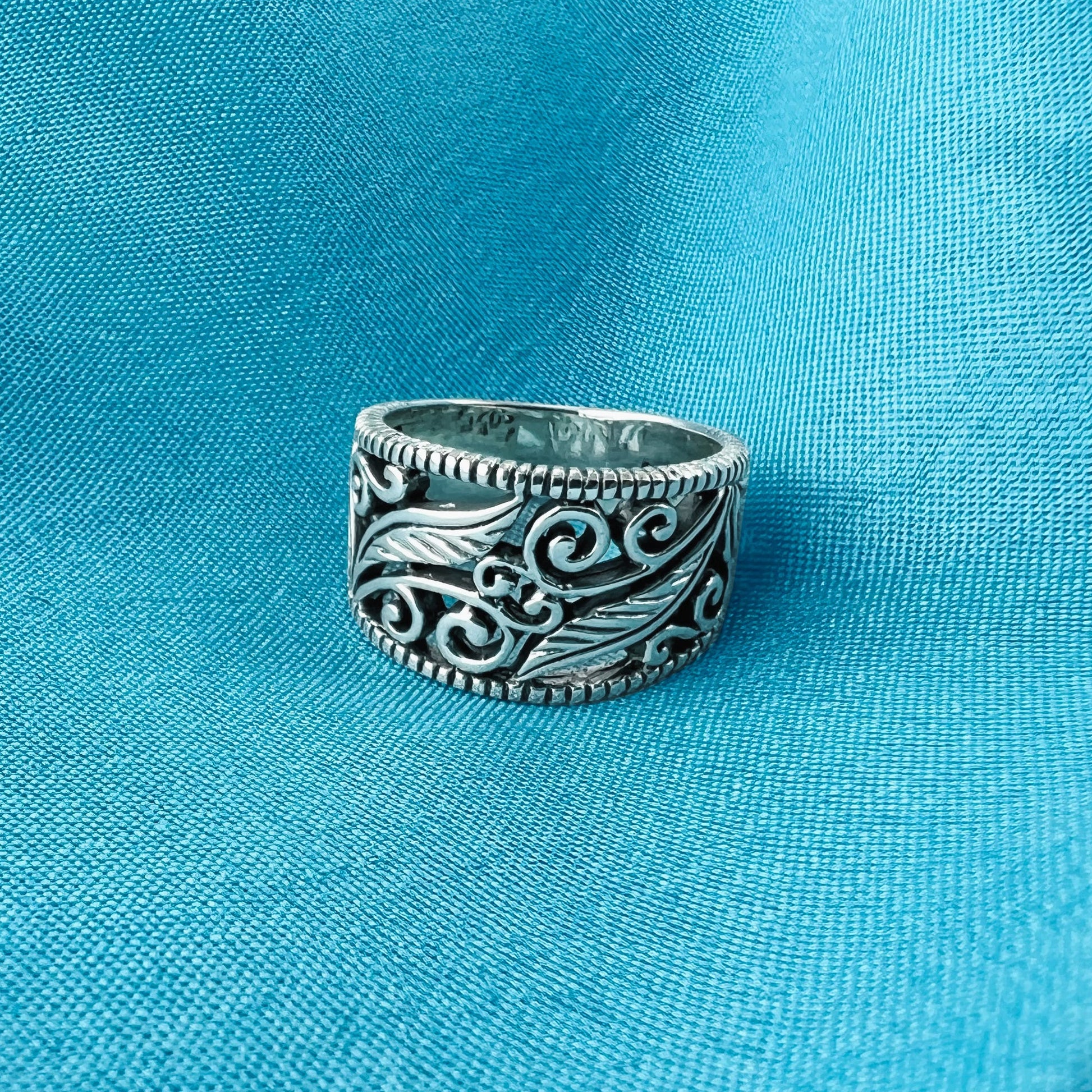 Floral Celtic Design 925 Sterling Silver Ring - Gem Avenue