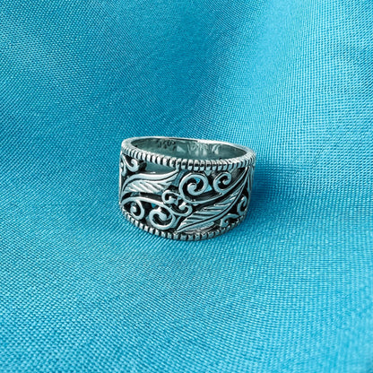 Floral Celtic Design 925 Sterling Silver Ring - Gem Avenue