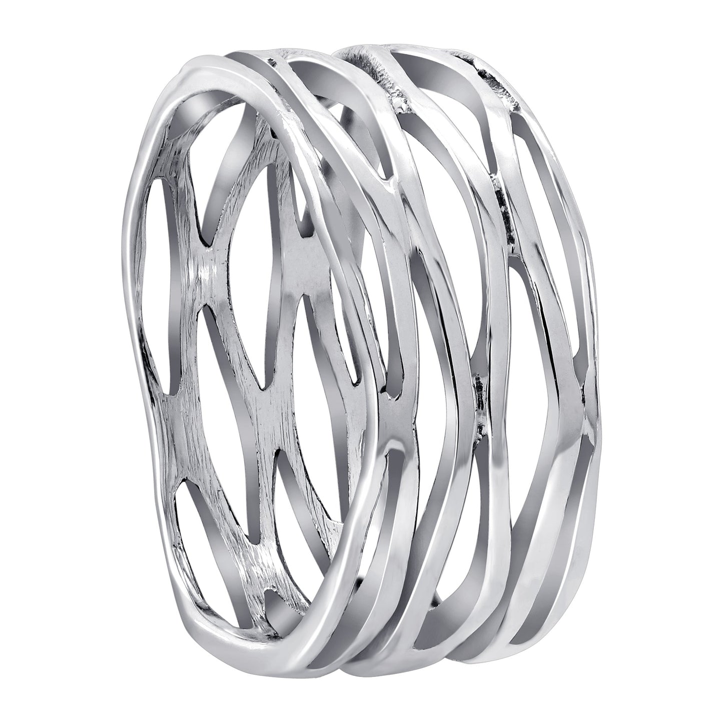 Braide Wave Wrap 925 Sterling Silver Ring - Gem Avenue