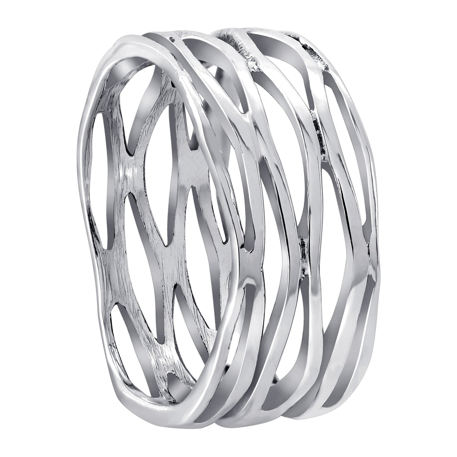 Braide Wave Wrap 925 Sterling Silver Ring - Gem Avenue