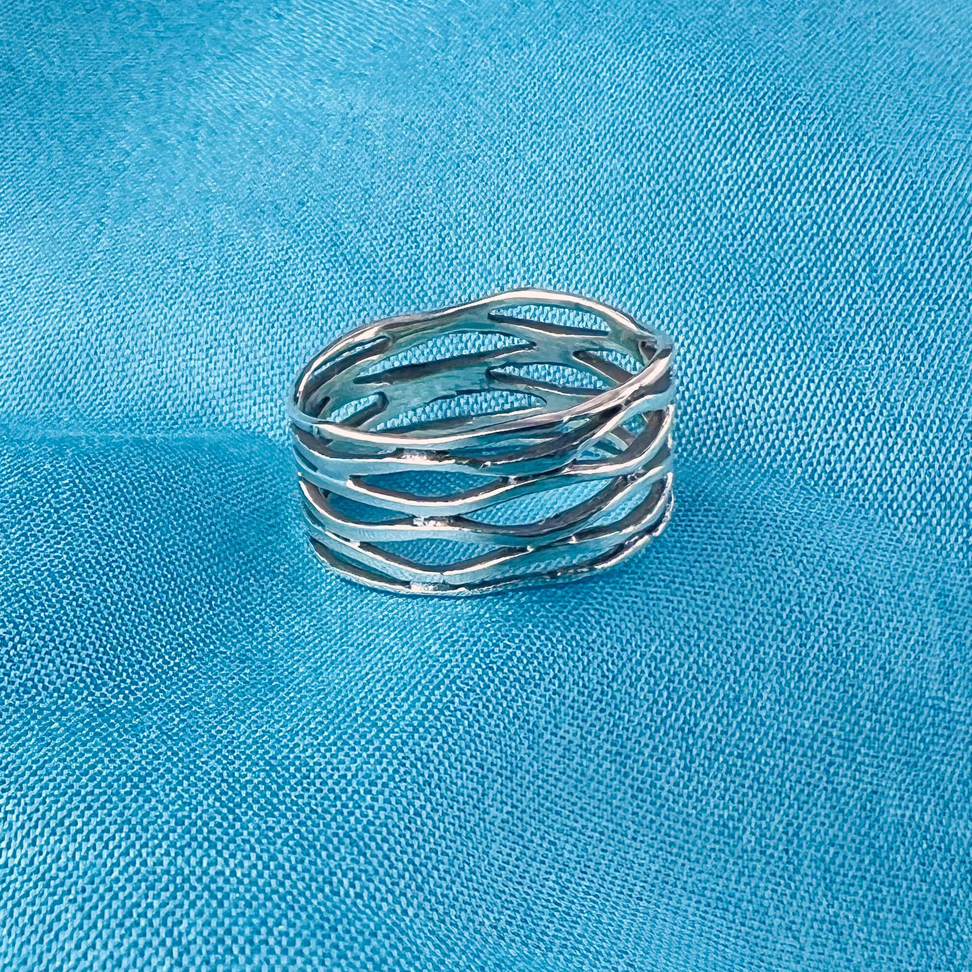 Braide Wave Wrap 925 Sterling Silver Ring - Gem Avenue