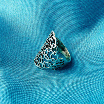 Floral Filigree 925 Sterling Silver Ring - Gem Avenue