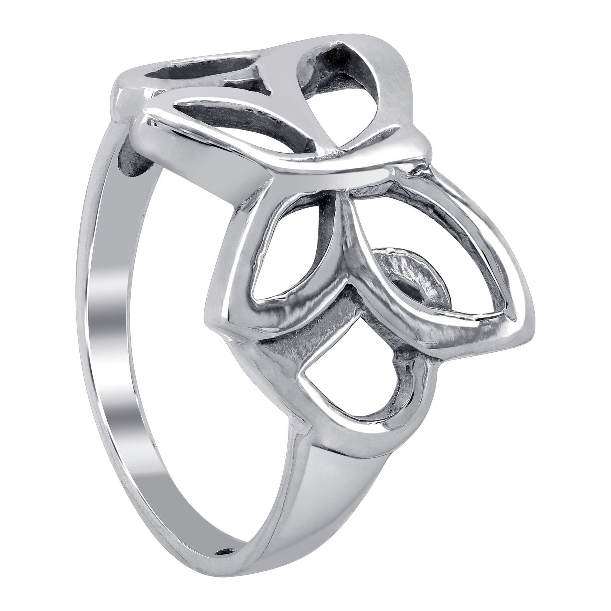Butterfly Love Heart 925 Sterling Silver Ring - Gem Avenue