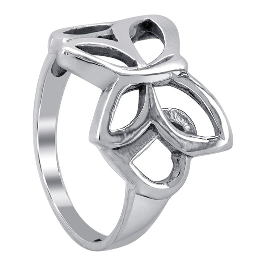 Butterfly Love Heart 925 Sterling Silver Ring - Gem Avenue