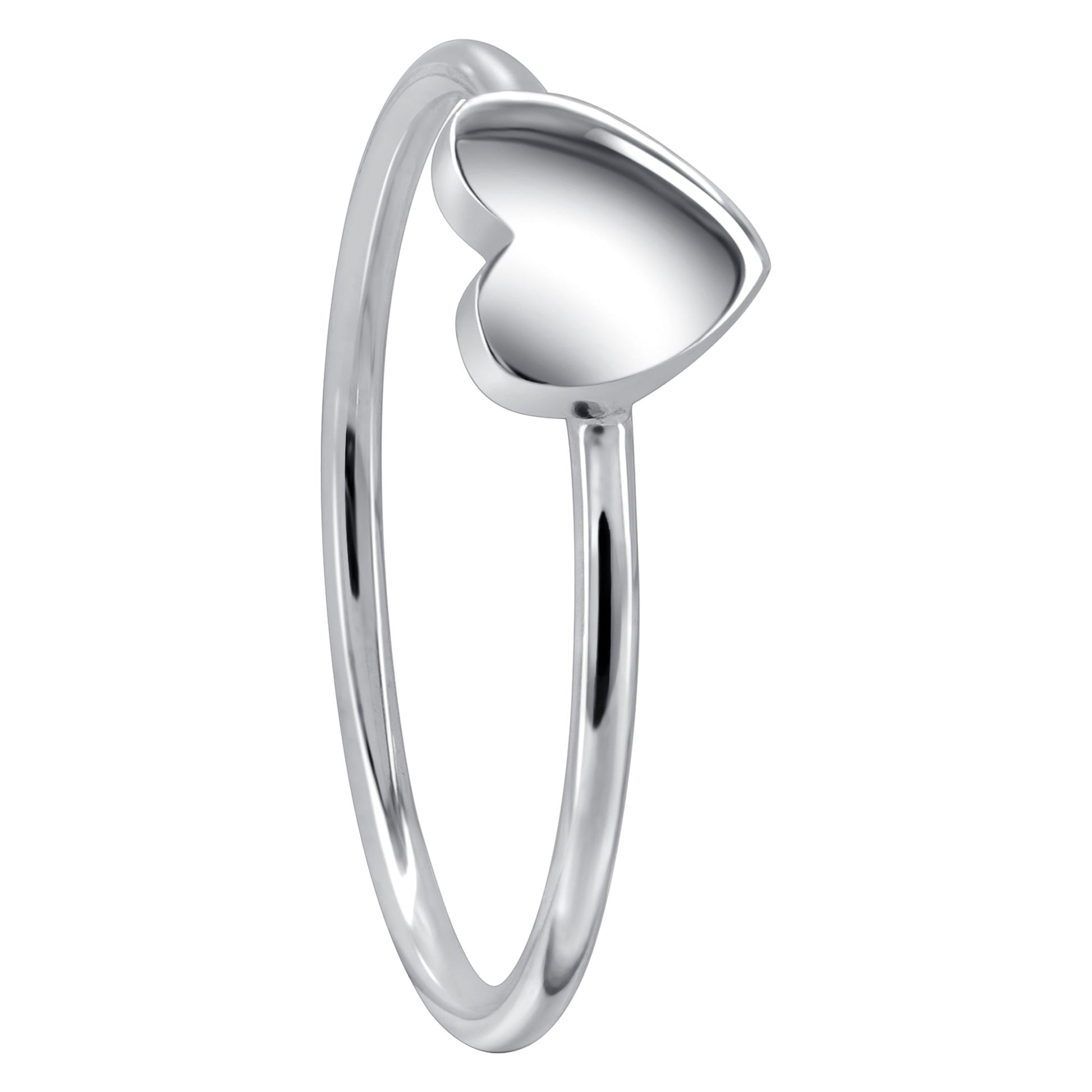 Love Heart 925 Sterling Silver Ring - Gem Avenue