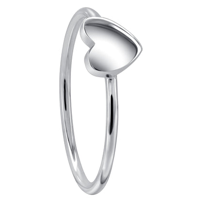Love Heart 925 Sterling Silver Ring - Gem Avenue
