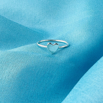 Love Heart 925 Sterling Silver Ring - Gem Avenue