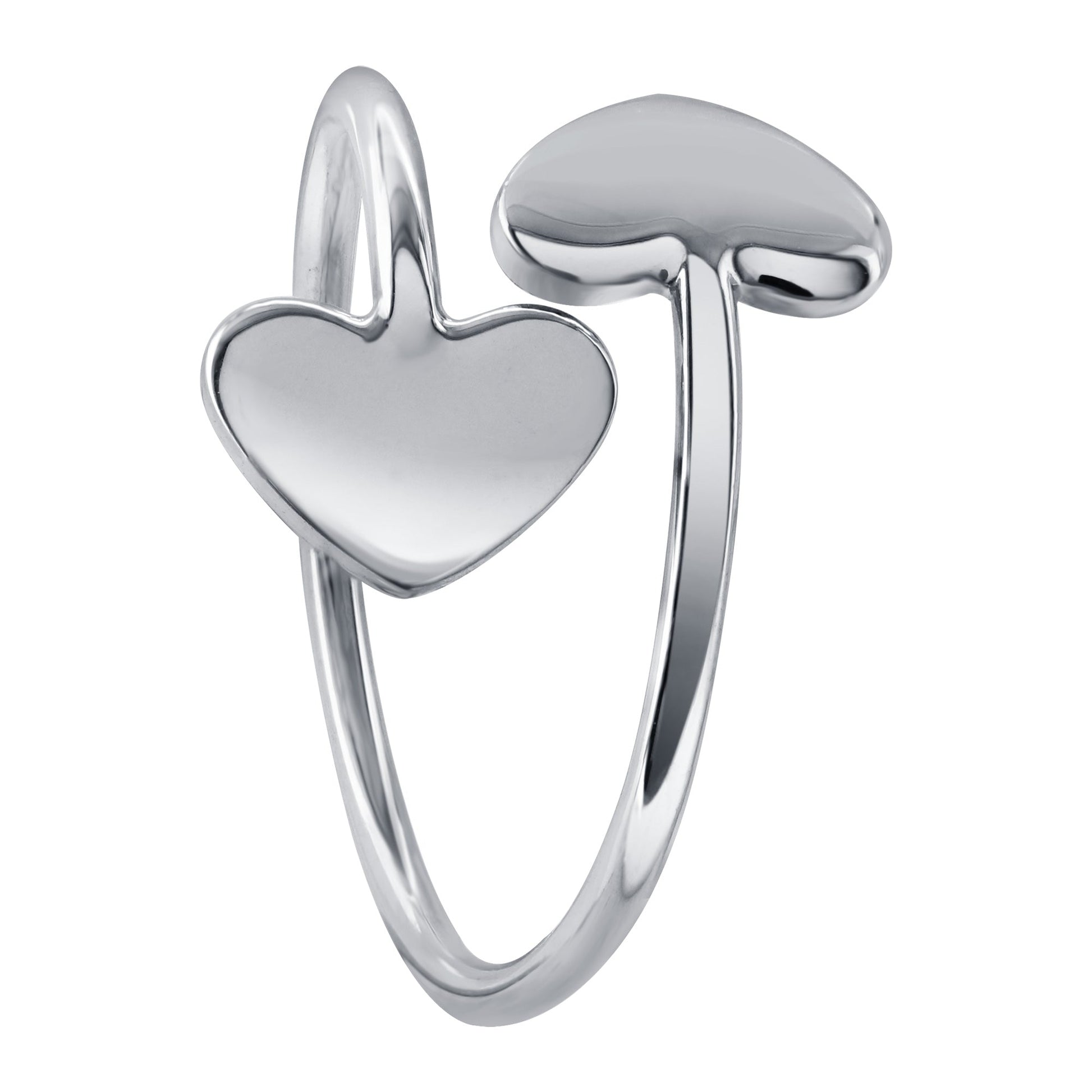 Love Heart 925 Sterling Silver Adjustable Ring - Gem Avenue