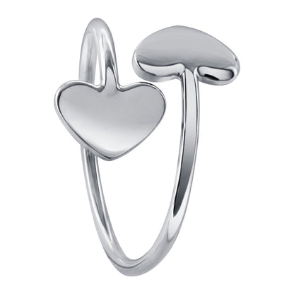 Love Heart 925 Sterling Silver Adjustable Ring - Gem Avenue