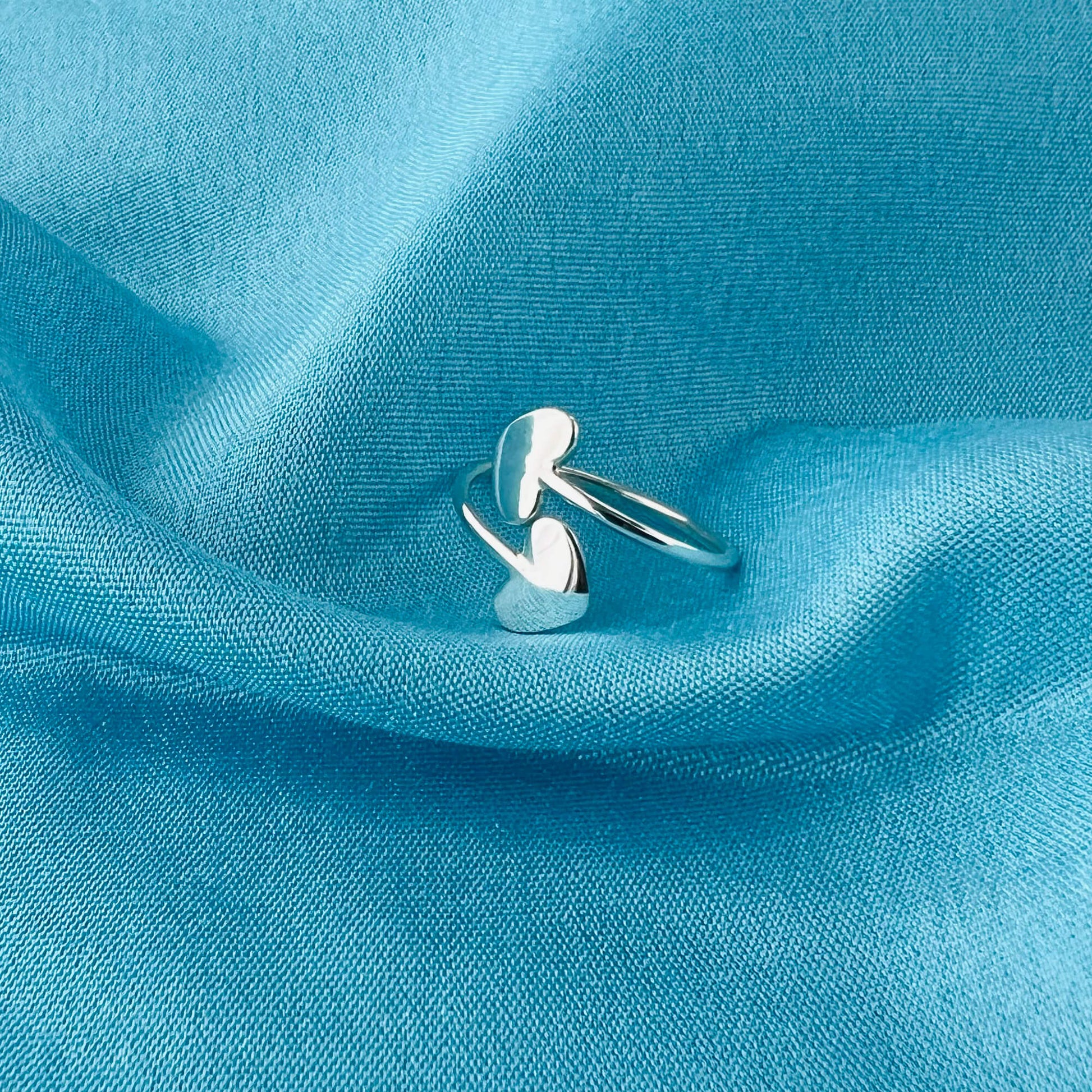 Love Heart 925 Sterling Silver Adjustable Ring - Gem Avenue