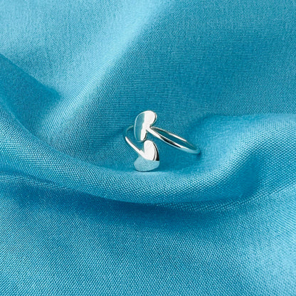Love Heart 925 Sterling Silver Adjustable Ring - Gem Avenue