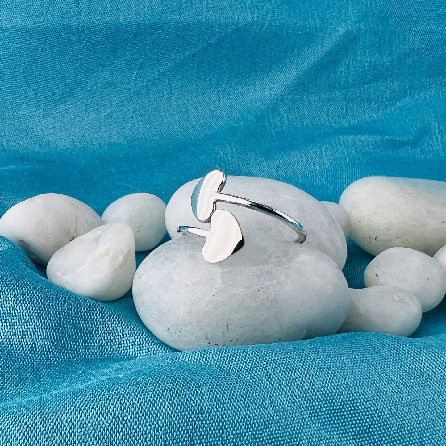 Love Heart 925 Sterling Silver Adjustable Ring - Gem Avenue