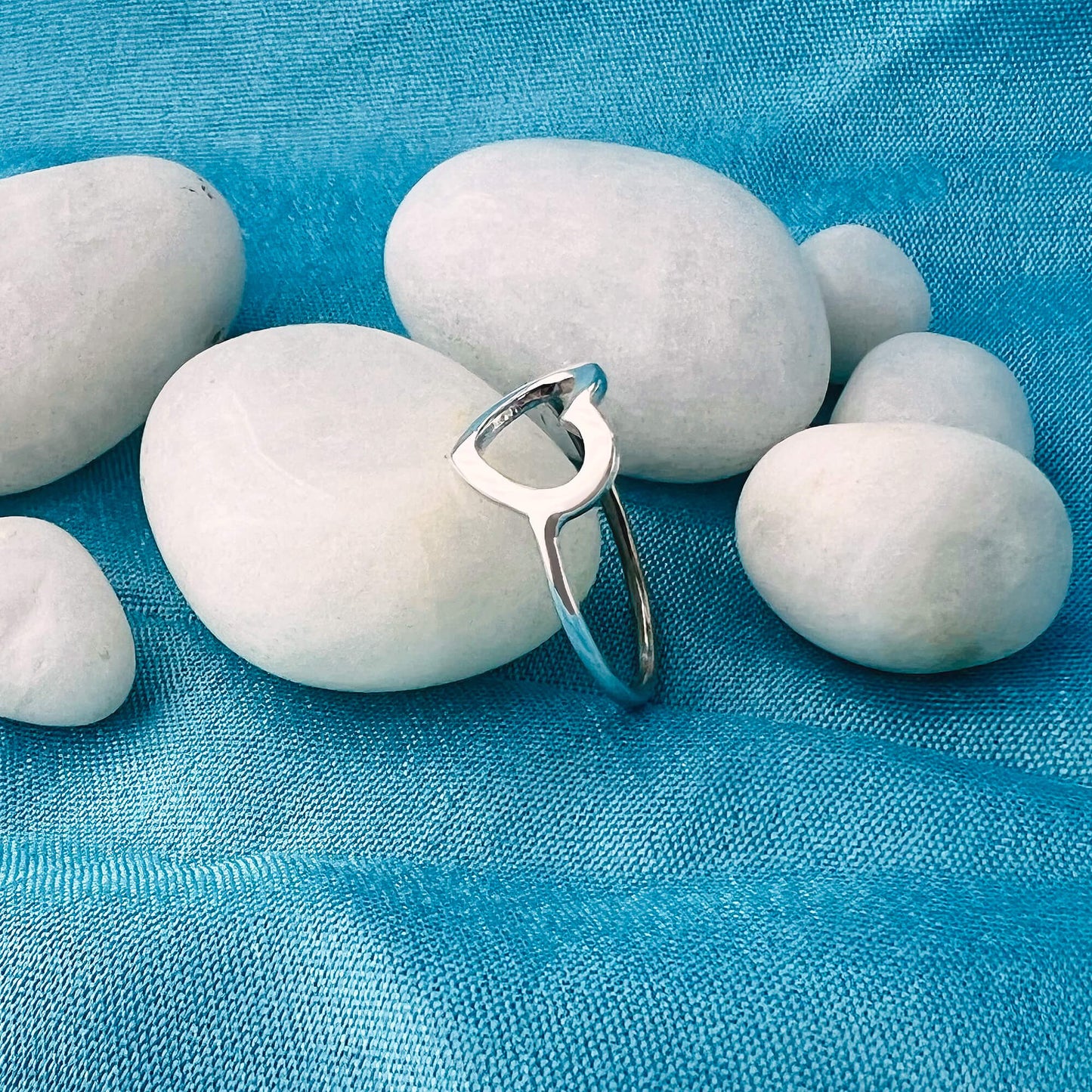 Open Love Heart 925 Sterling Silver Ring - Gem Avenue