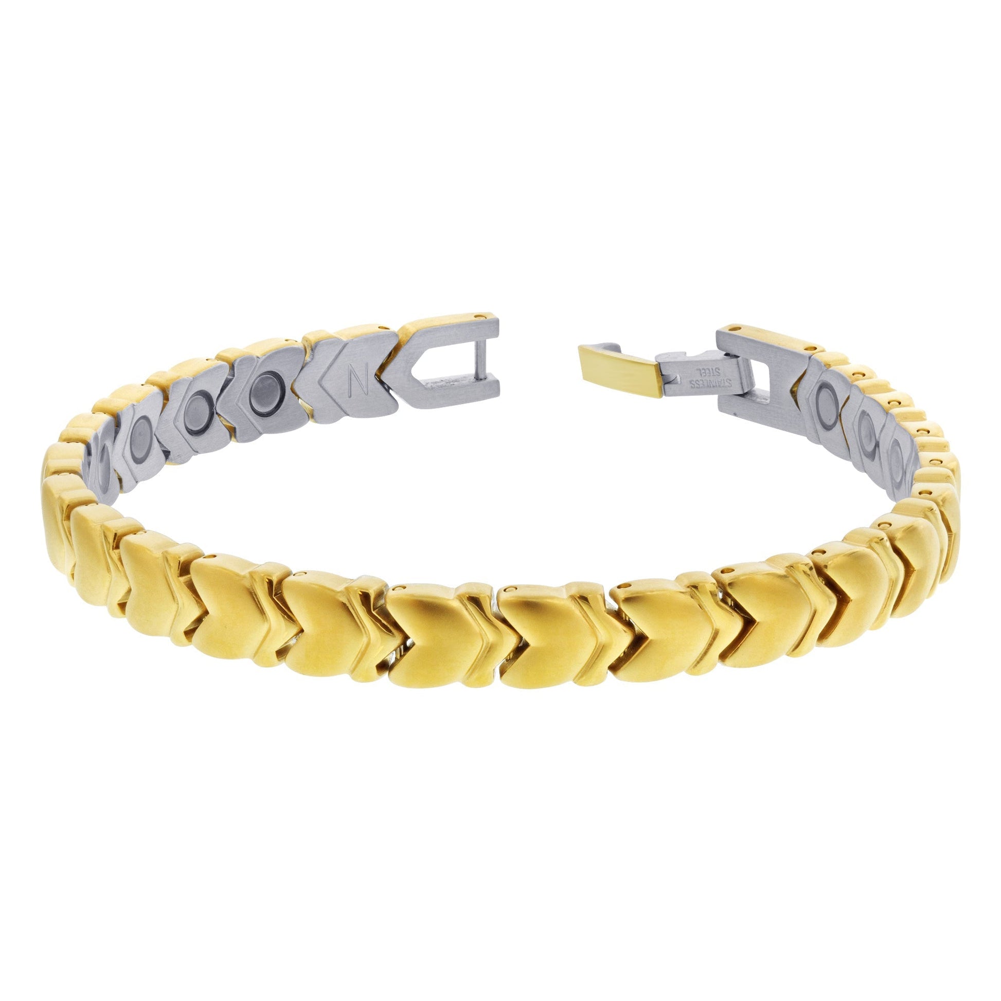 Golf Power Magnetic Therapy Stainless Steel Link Bracelet - Gem Avenue