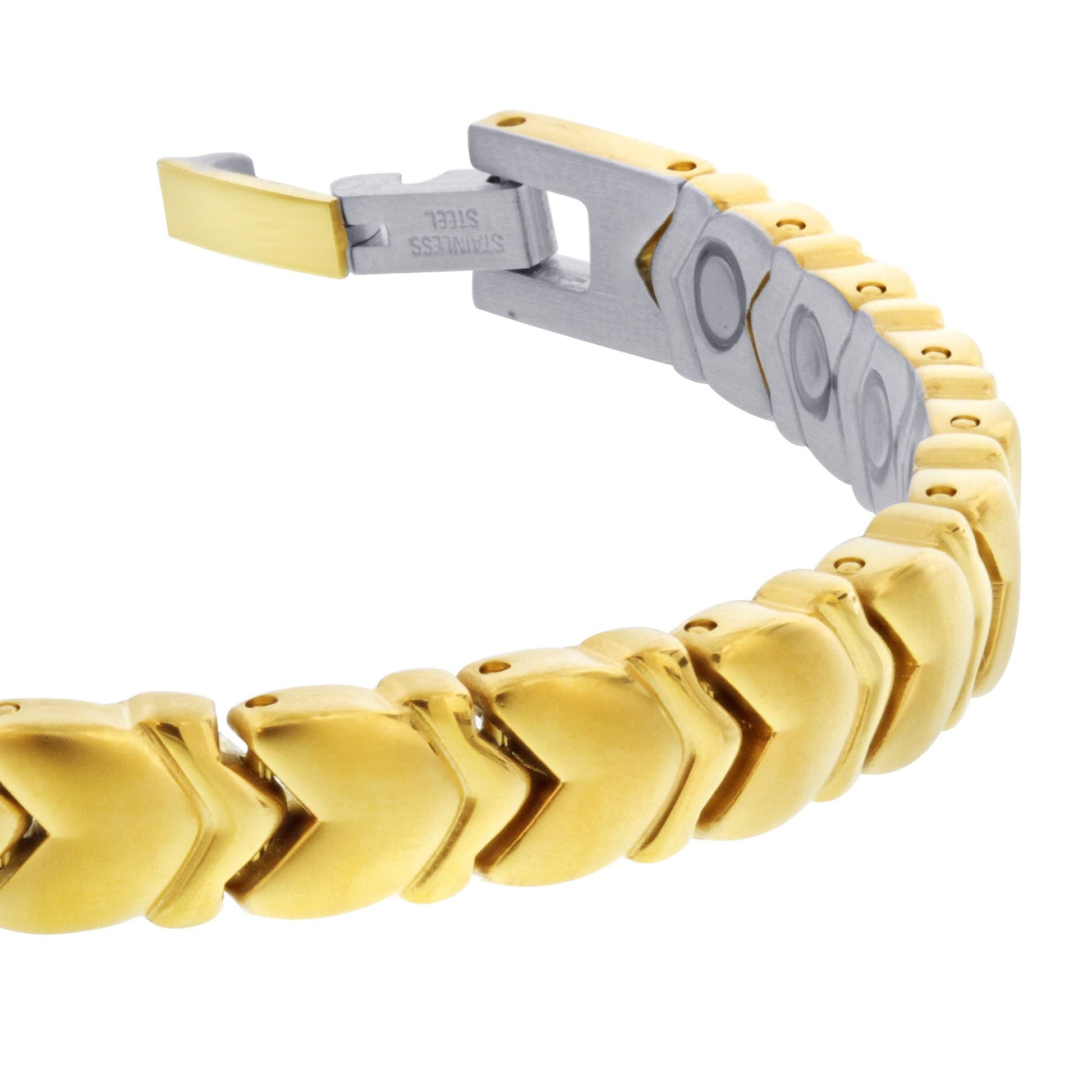 Golf Power Magnetic Therapy Stainless Steel Link Bracelet - Gem Avenue