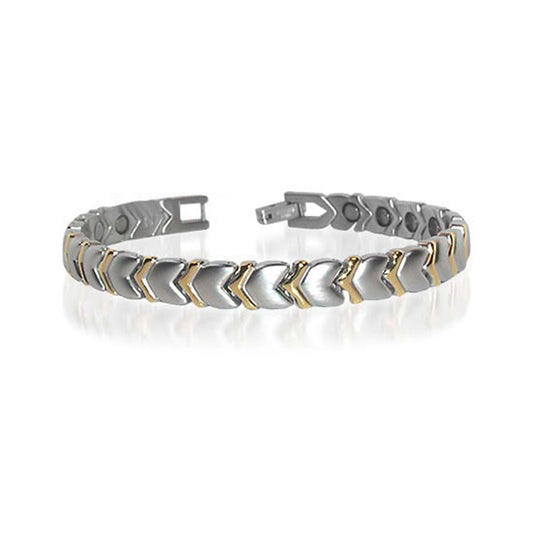 Stainless Steel Hearts Magnetic Golf Bracelet - Gem Avenue