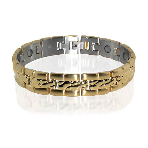 Mens Stainless Steel Magnetic Bracelet 8.75 Inches - Gem Avenue