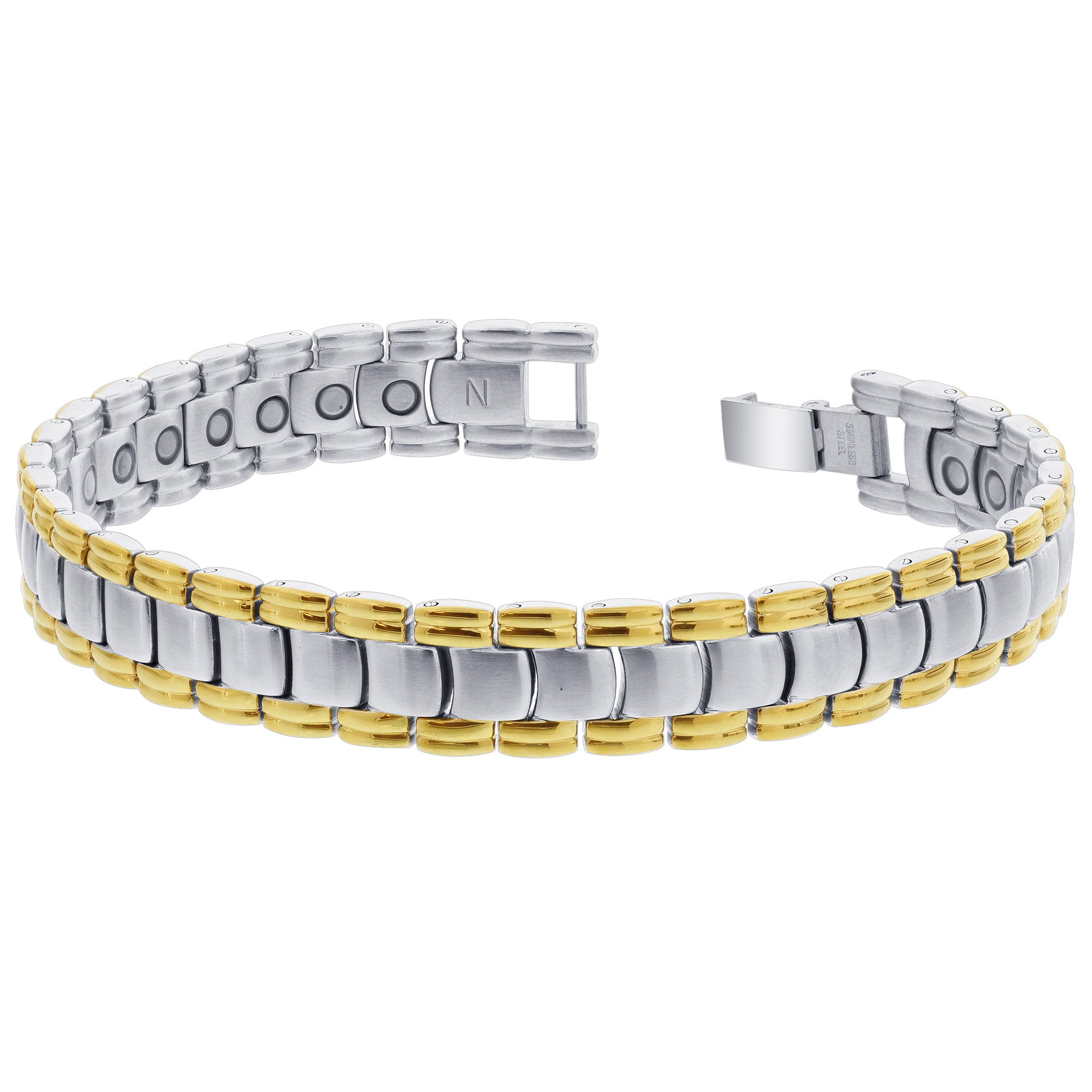 Mens Ladies Stainless Steel Magnetic Bracelet - Gem Avenue