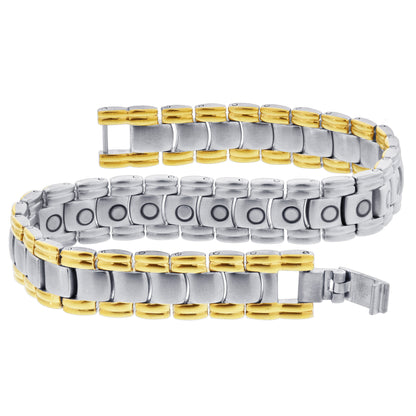 Mens Ladies Stainless Steel Magnetic Bracelet - Gem Avenue