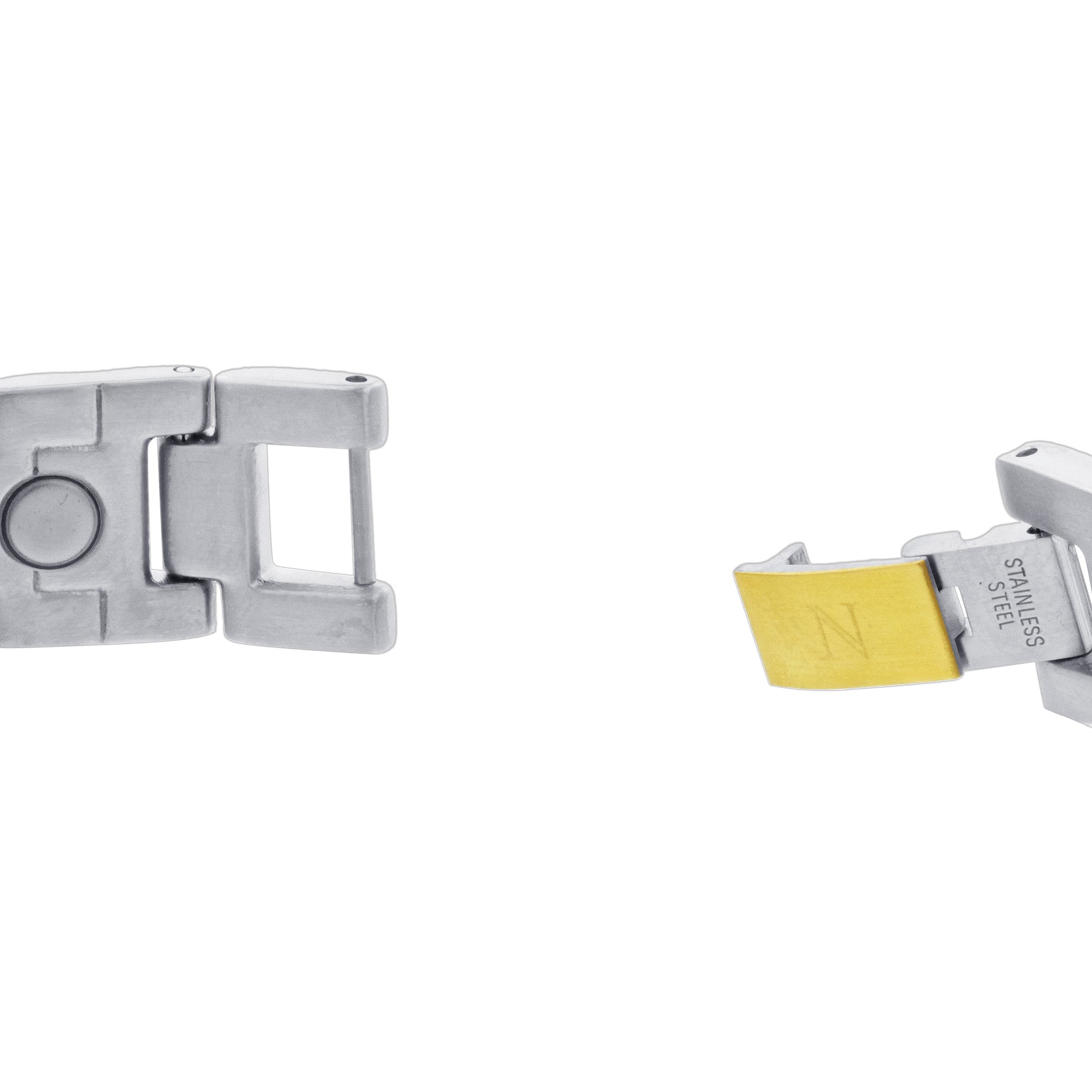 2 Tone Surgical Stainless Steel Magnetic Bracelet - Gem Avenue