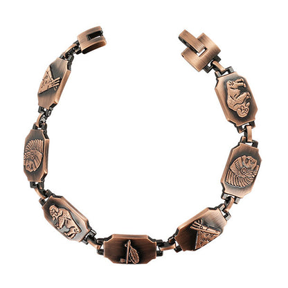 13mm wide Magnetic Link Copper Clad Bracelet with 8.5 inch long - Gem Avenue