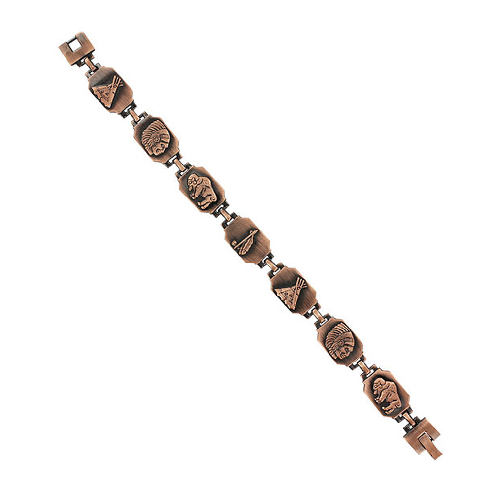 13mm wide Magnetic Link Copper Clad Bracelet with 8.5 inch long - Gem Avenue