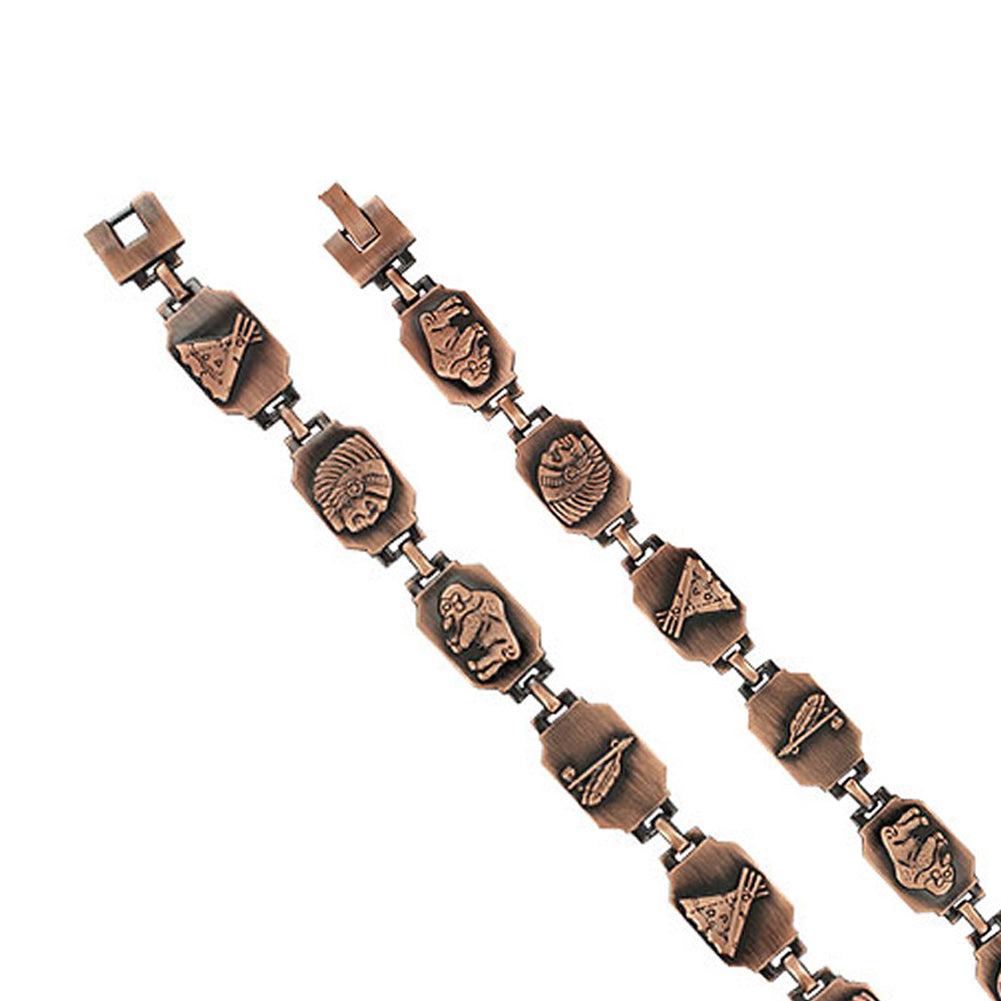 13mm wide Magnetic Link Copper Clad Bracelet with 8.5 inch long - Gem Avenue