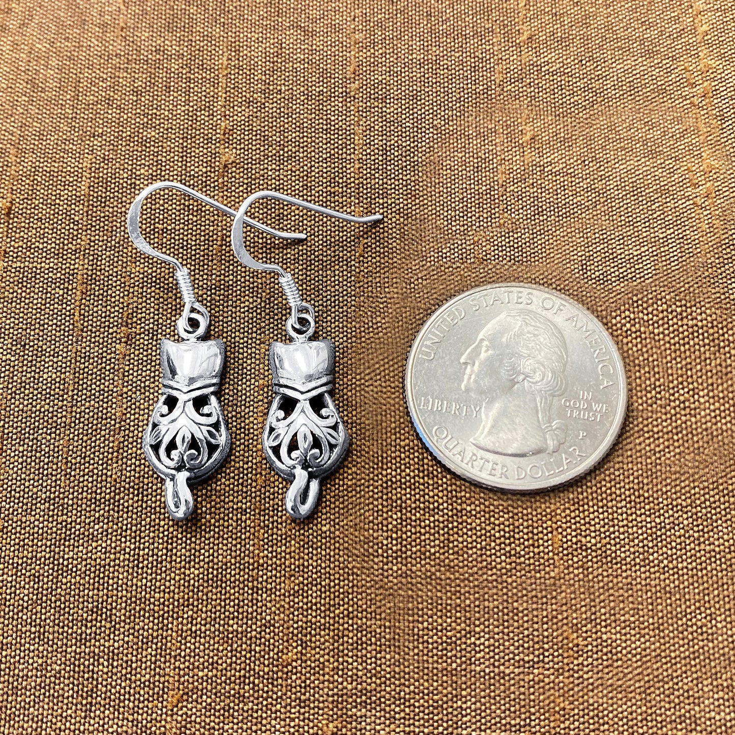 925 Sterling Silver Cat French Hook Dangle Earrings for Women - Gem Avenue