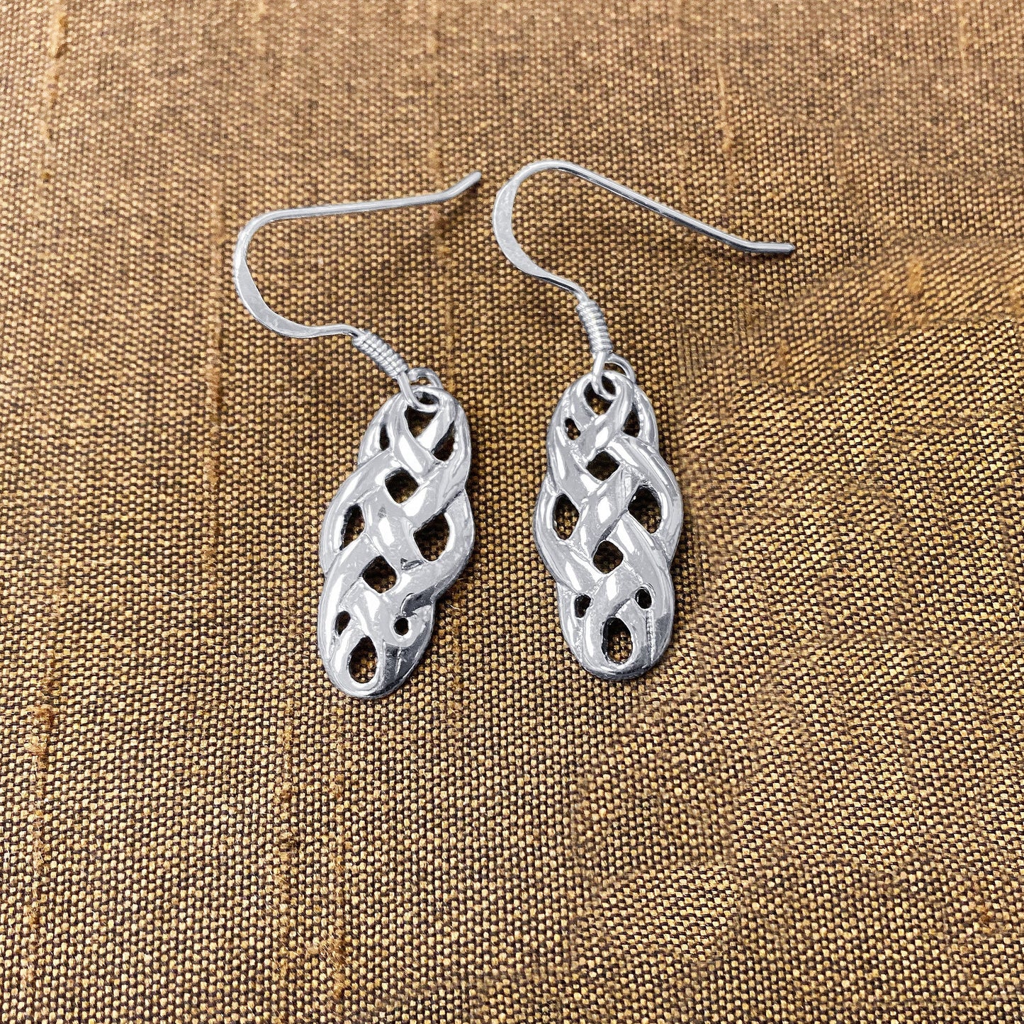 925 Sterling Silver Celtic Knot French Hook Dangle Earrings for Women - Gem Avenue