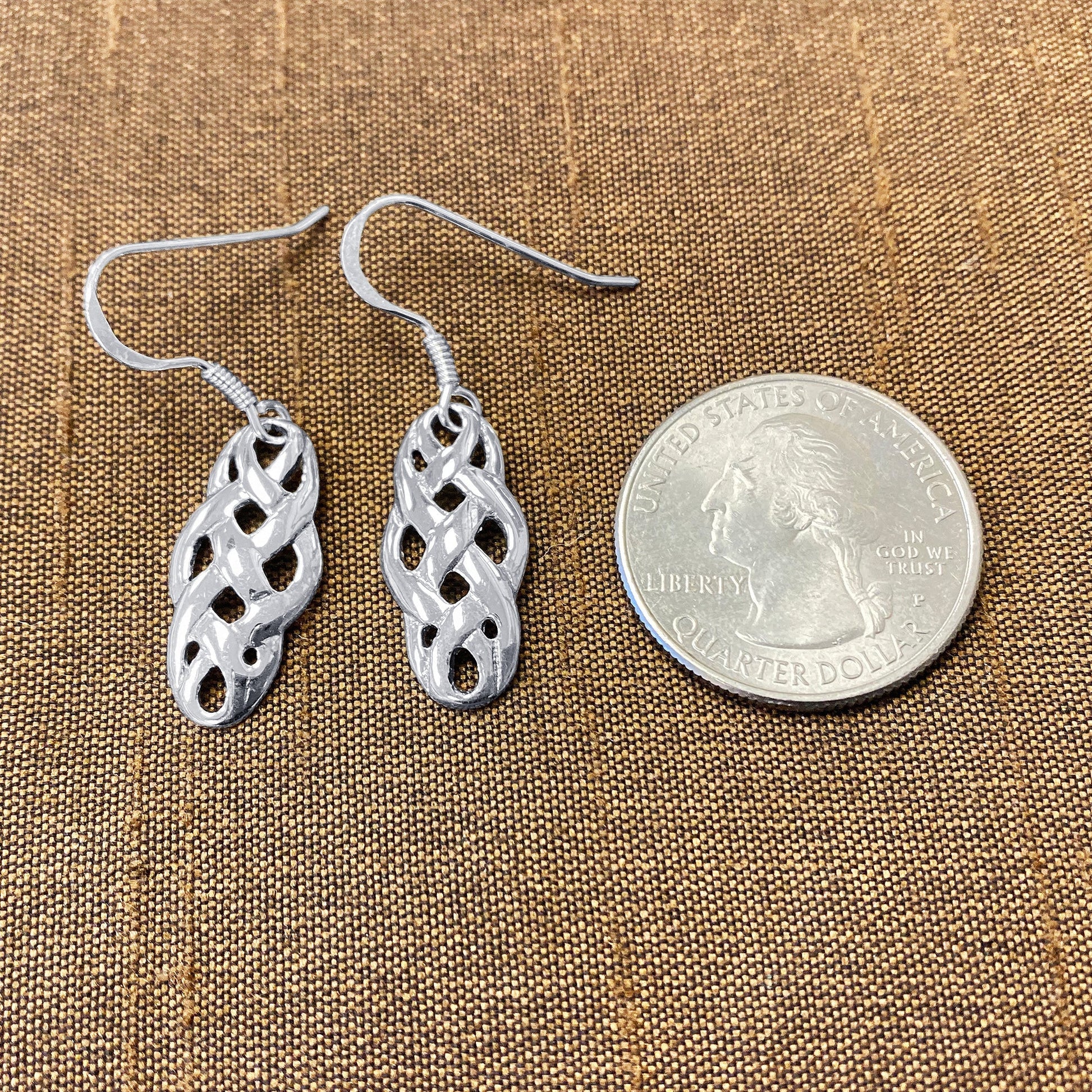 925 Sterling Silver Celtic Knot French Hook Dangle Earrings for Women - Gem Avenue