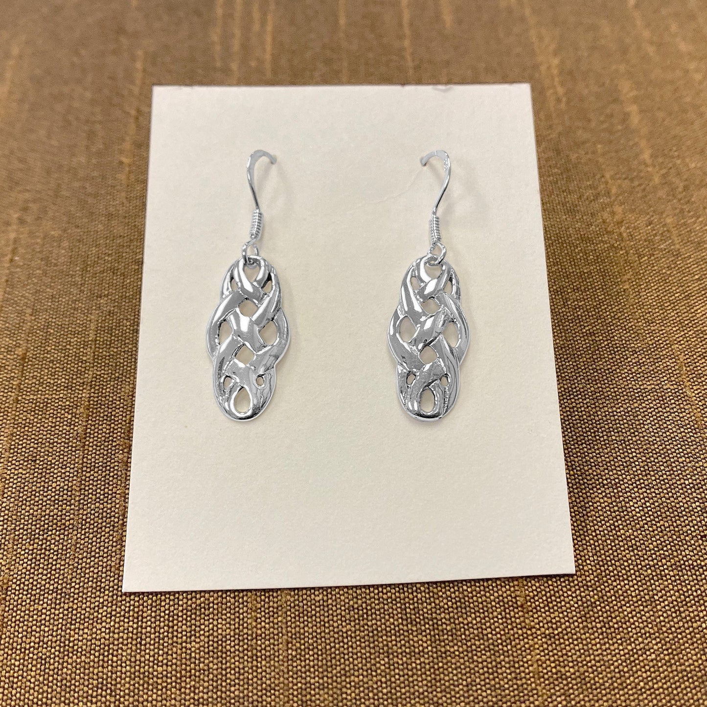 925 Sterling Silver Celtic Knot French Hook Dangle Earrings for Women - Gem Avenue