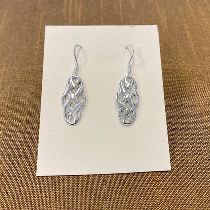 925 Sterling Silver Celtic Knot French Hook Dangle Earrings for Women - Gem Avenue