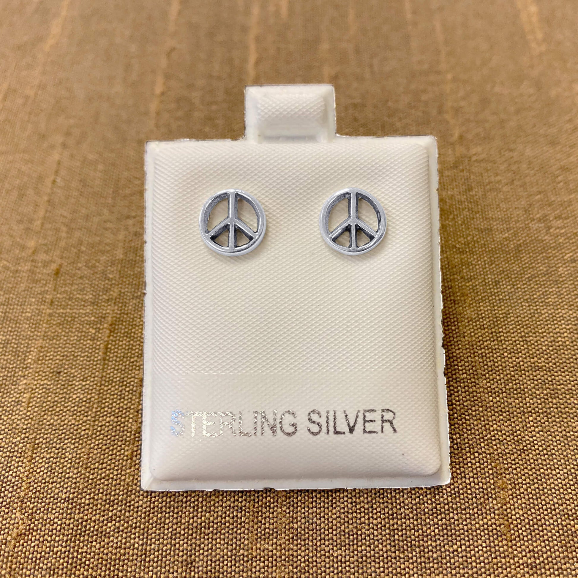 925 Sterling Silver Peace Sign Post Back Stud Earrings - Gem Avenue