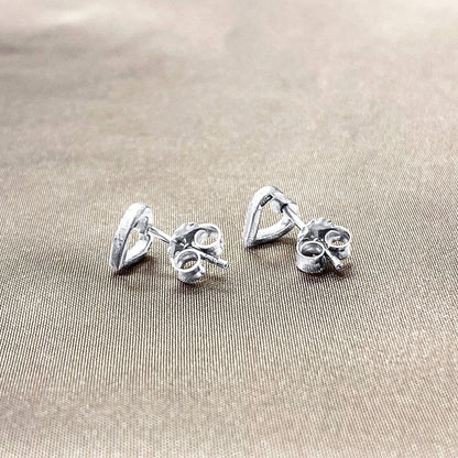 925 Sterling Silver Open Heart Post Back Stud Earrings Love - Gem Avenue