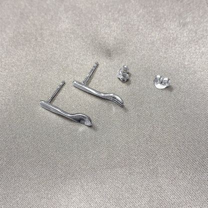 Sterling Silver Plain Spoon and Fork Post Back Stud Earrings Gem Avenue Wholesalesilver