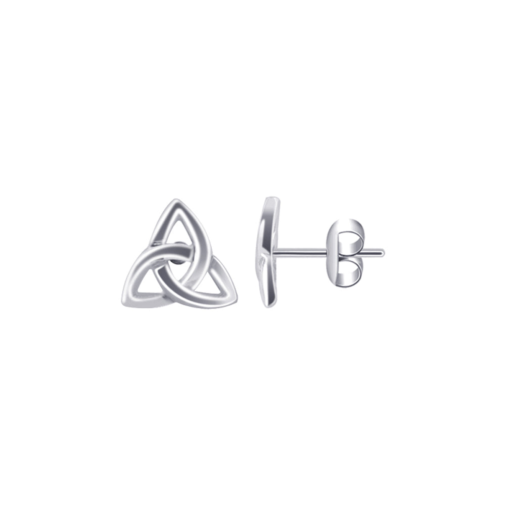 .925 Sterling Silver Celtic Knot Post Back Stud Earrings