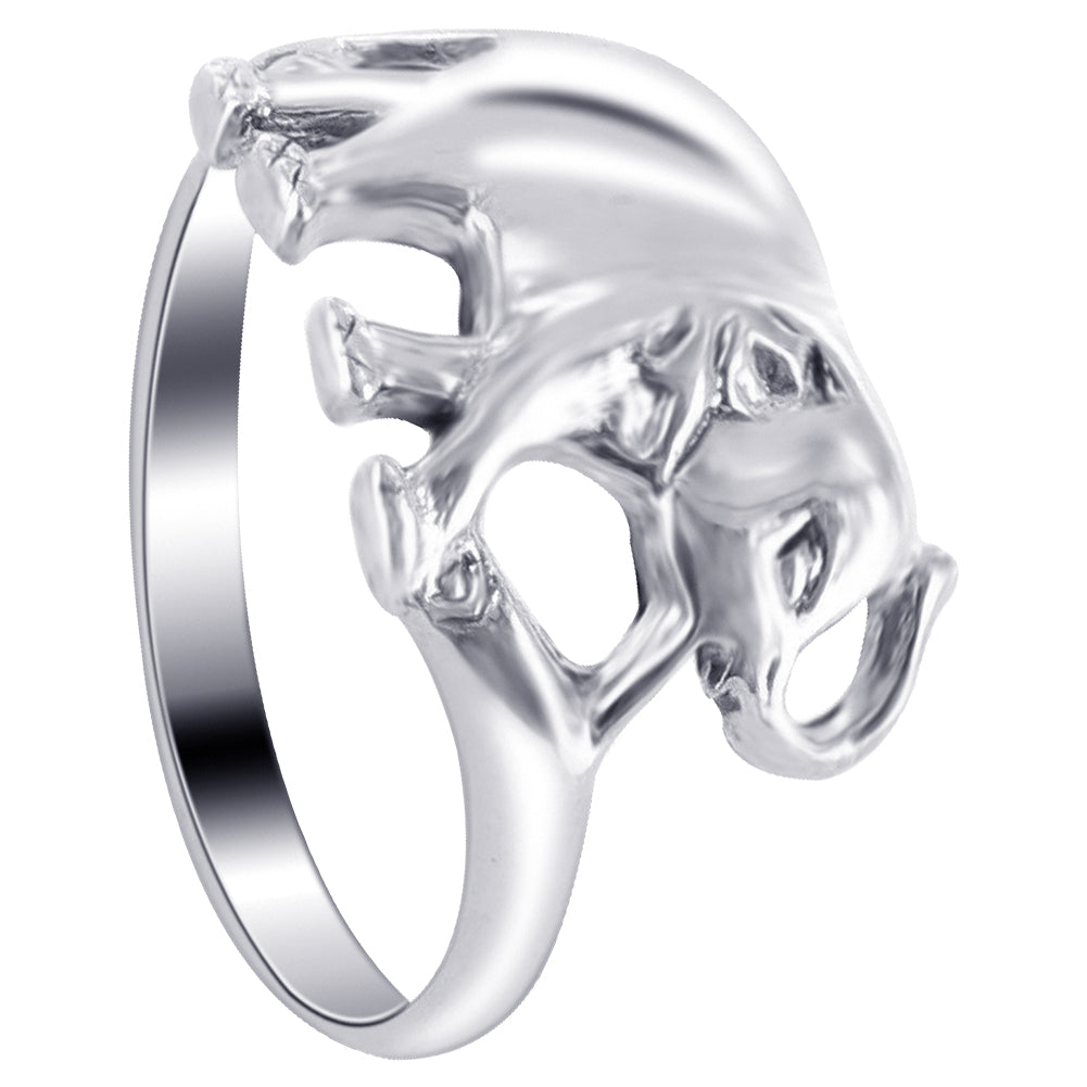 .925 Sterling Silver Elephant Ring Stylish Animal Themed Ring Size 7
