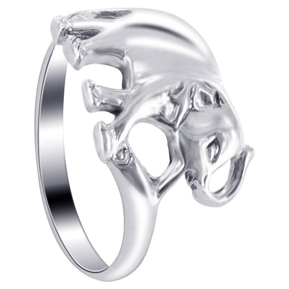 .925 Sterling Silver Elephant Ring Stylish Animal Themed Ring Size 7