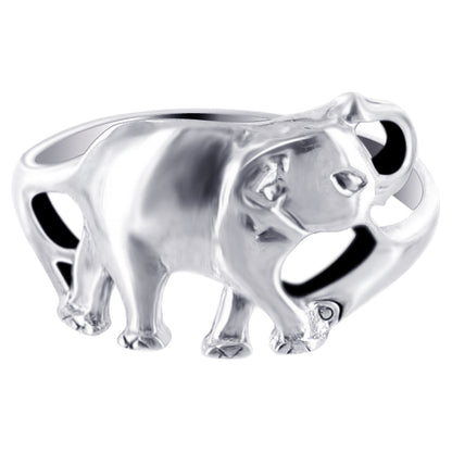 .925 Sterling Silver Elephant Ring Stylish Animal Themed Ring Size 7