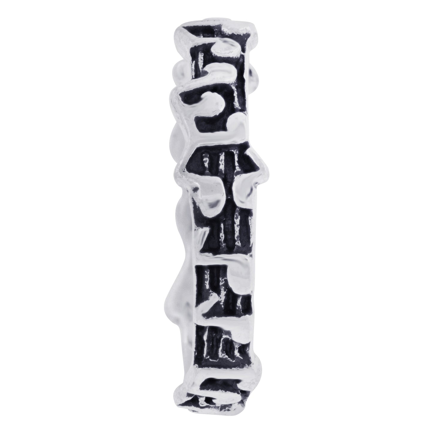 925 Sterling Silver Musical Notes Band Ring - Gem Avenue