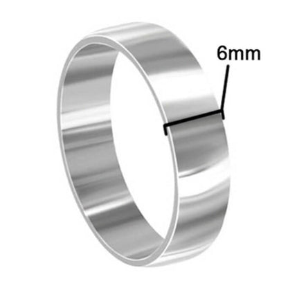 Stainless Steel Engravable 6mm Band Ring - Gem Avenue