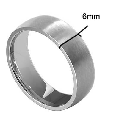 Stainless Steel 6mm Engravable Band Ring - Gem Avenue
