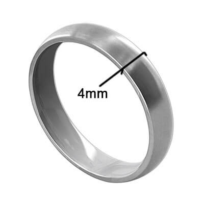 Stainless Steel 4mm Band Ring - Gem Avenue